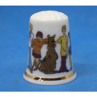 Afbeelding van Birchcroft China Porselein Collectible Vingerhoedje Scooby Doo Koepeldoos