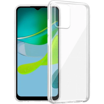 Afbeelding van Cadorabo Hoesje geschikt voor Motorola Moto E13 in VOLLEDIG TRANSPARANT Beschermhoes gemaakt van flexibel TPU Silicone Case Cover