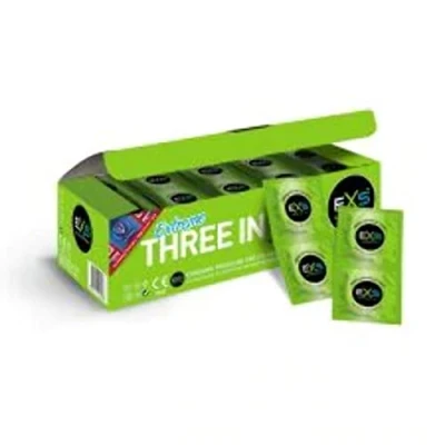 Afbeelding van EXS 3 in 1 Ribbed, Dotted and Flared Condoms 144 Pieces