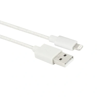 Afbeelding van ACT AC3092 Nylon Apple Lightning Kabel USB A naar Laad en datakabel MFI Gecertificeerd 1 meter
