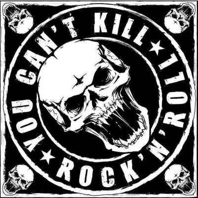 Afbeelding van You Can&#039;t Kill Rock N&#039; Roll Bandana Zwart