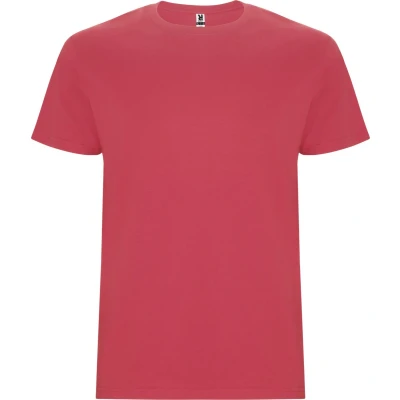 Afbeelding van T shirt unisex met korte mouwen &#039;Stafford&#039; Gewassen Rood 7/8 jaar