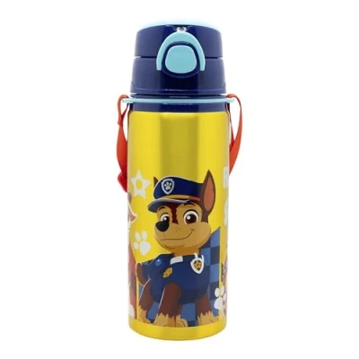 Afbeelding van Herbruikbare pop up fles van aluminium met schouderriem 730 ml Paw Patrol Boy Rescue Pups