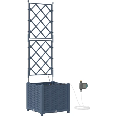 Afbeelding van vidaXL Tuin Plantenbak Grijs Kunststof 40 x 142 cm Plantenbakken
