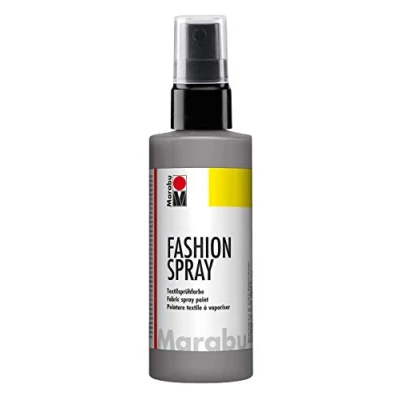 Afbeelding van Marabu 17190050078 Fashion Spray grijs 100 ml, textielspuitverf, m. pompverstuiver, voor licht textiel, voelt zacht aan, eenvoudige bevestiging, wasbaar tot 40 C, geweldige effecten op stof