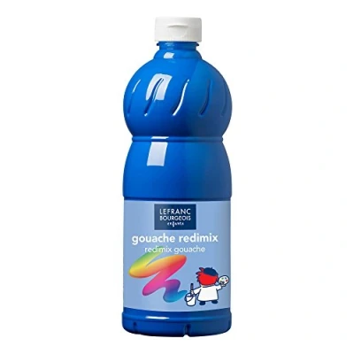 Afbeelding van L&amp;B Plakkaatverf Redimix Cyan Primary Blue 1L