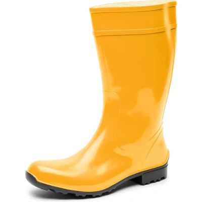 Afbeelding van Ladeheid LA LMG 967 Ilse Dames Regenlaarzen Rubber Hoog PVC Waterdicht Zwart 41