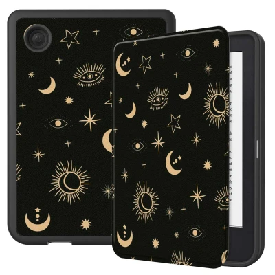 Afbeelding van Kobo Clara 2E Hoes: iMoshion Design Slim Soft Case Bookcase Bookcase,Softcase Stars Sky Kunstleder E Reader Hoezen