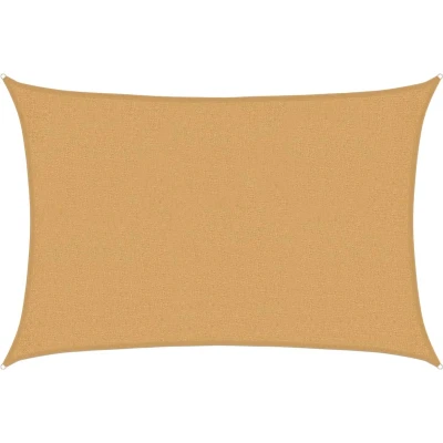 Afbeelding van Zonnezeil 160 g/m² rechthoekig 2x3 m HDPE zandkleurig