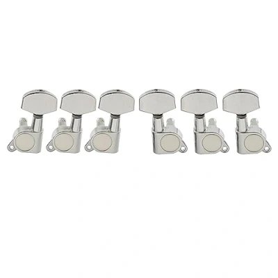 Afbeelding van Musiclily Pro 3L3R Gesloten Gitaar Tuners Stemmechanieken voor Les Paul Style Elektrische of Akoestische Gitaar, Chroom Grote Knop