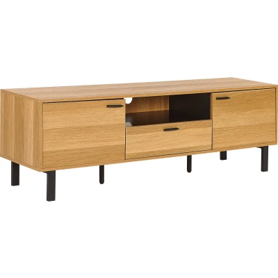 Afbeelding van Beliani TV kast CLAREMONT Lichte houtkleur mdf