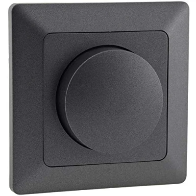 Afbeelding van MILOS dimmer voor LED lampen antraciet, met frame