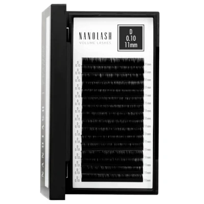 Afbeelding van wimpers voor wimperextensions Nanolash professionele verlenging, valse (0.10 D, 11mm)