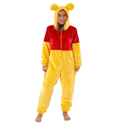 Afbeelding van Disney Winnie de Poeh Onesie voor Vrouwen Kostuums Dames Fleece Pyjama&#039;s Officiële Merchandise Gelb Groot