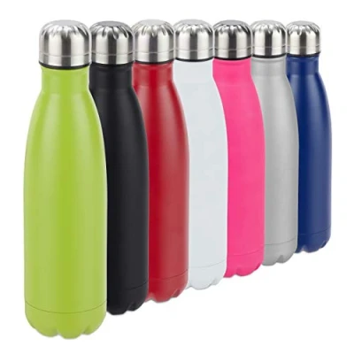Afbeelding van relaxdays Thermosfles drinkfles thermosbeker isolerend isoleerfles 0,5 liter groen