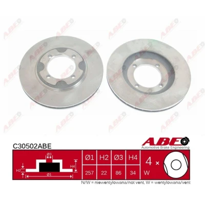 Afbeelding van ABE Remschijven C30502ABE