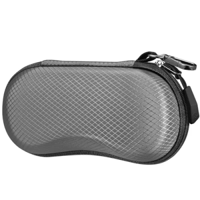 Afbeelding van Fintie Zonnebril Case, Hard EVA Shell Shockproof Sport Bril Case met Metalen Karabijnhaak Reizen Rits Brillen Houder, Donkergrijs, Eén Maat