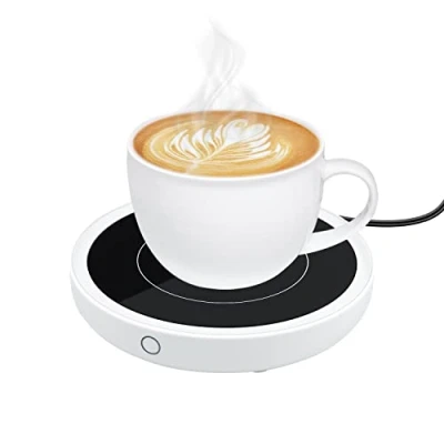Afbeelding van Mcbazel Koffiemokwarmer met 3 temperatuurinstellingen, elektrische slimme drankenmokwarmer, bekerwarmer aanraakknop en lichtindicator, beker mok warmer verwarmde onderzetter voor thuiskantoor
