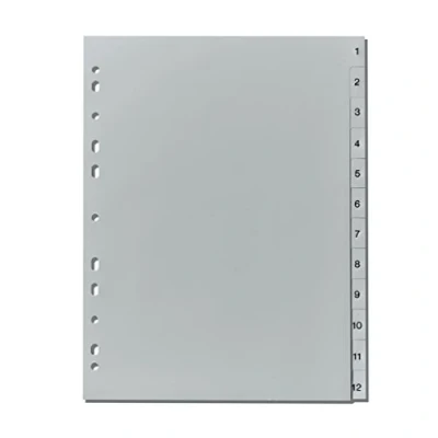 Afbeelding van Herlitz 10843407 register 1 12, 21 x 29,7 cm, PP, Europerforatie