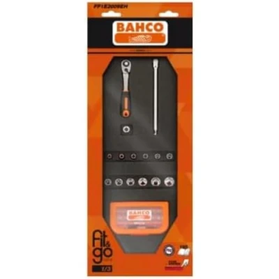 Afbeelding van Bahco Foaminlay Fit&amp;Go 1/3 met doppen en toebehoren 1/4&quot; bits 46 delig retailverpakking FF1E2009EH