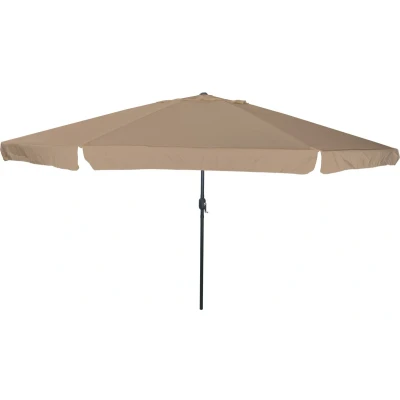 Afbeelding van vidaXL Tuinparasol ø395x245 cm Taupe