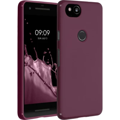Afbeelding van kwmobile telefoonhoesje geschikt voor Google Pixel 2 Hoesje smartphone Back cover in bordeaux violet