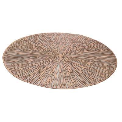Afbeelding van Bellatio design Placemats 4 stuks rond bronskleurig 38 cm