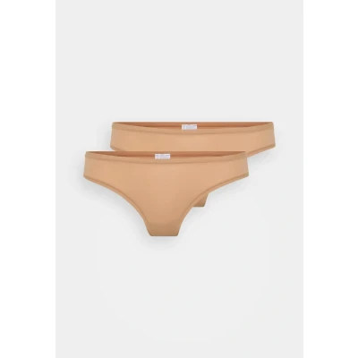 Afbeelding van ONLY Onlpeachy Thong 2 PACK String, Dames, Maat: XS, Tawny birch