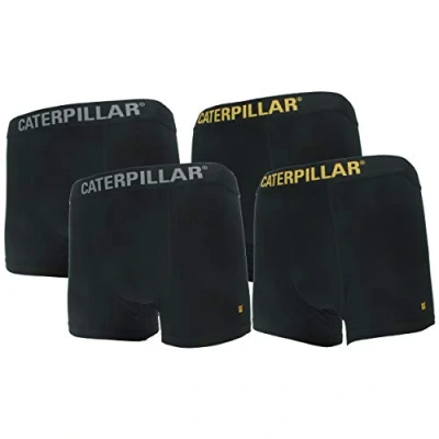 Afbeelding van Caterpillar Set van 4 boxershorts voor heren, hoogwaardig katoen (zwart, XL)