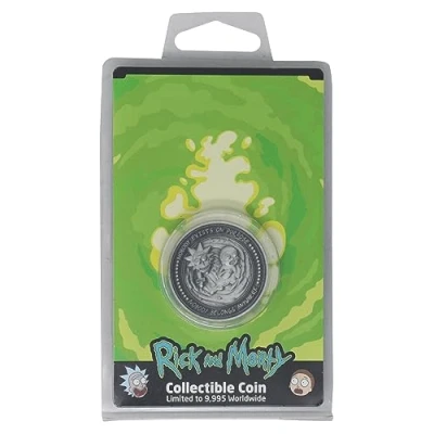 Afbeelding van FaNaTtik Rick and Morty Collectable Coin Limited Edition Verzamelobject Zilverkleurig