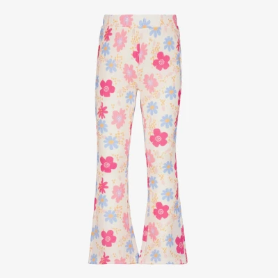Afbeelding van TwoDay meisjes flared broek met bloemetjes wit Maat 92