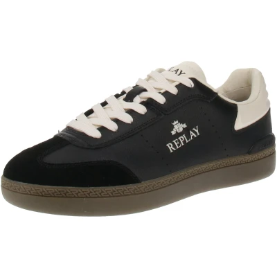 Afbeelding van Replay Pyper Double Sneakers laag, Heren, Maat: 44, Black Leer en imitatieleer