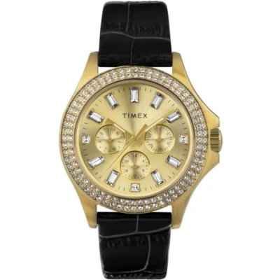 Afbeelding van Timex Kaia TW2W10900 Horloge Leer Zwart Ø 40 mm