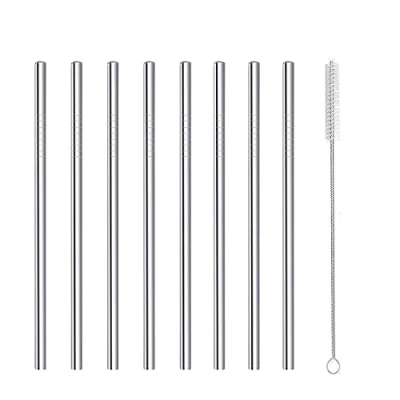 Afbeelding van Korte Metalen Rietjes Herbruikbare Rvs Cocktail Rietje Food Grade Met Schonere Borstel 160mm Lang 6mm Breed voor Rock Gin 8 stuks