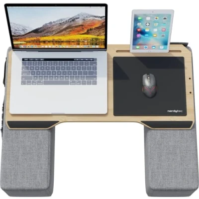 Afbeelding van Couchmaster CYWORX Ergonomisch schootbureau voor laptops of draadloos randapparaat met kussens, geschikt bank/bed