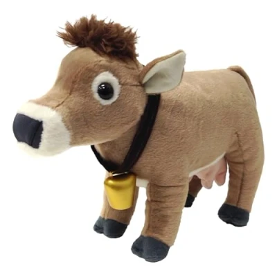 Afbeelding van Wild Republic Alpenkuh Pluche met bel, Cuddlekins knuffeldier, 30 cm, bruin
