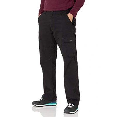Afbeelding van Wrangler Authentics Men&#039;s Big &amp; Tall Stretch Cargo Pant, Black, 46W x 30L