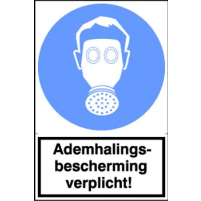Afbeelding van Artelli Sticker Ademhalingsbescherming verplicht!