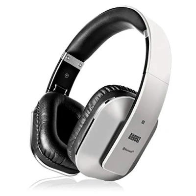 Afbeelding van August EP650 Bluetooth v4.2 NFC koptelefoon met aptX Low Latency draadloze over ear hoofdtelefoon individueel geluid zilver