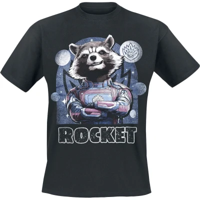 Afbeelding van Guardians Of The Galaxy Vol. 3 Rocket T shirt zwart 3XL Heren