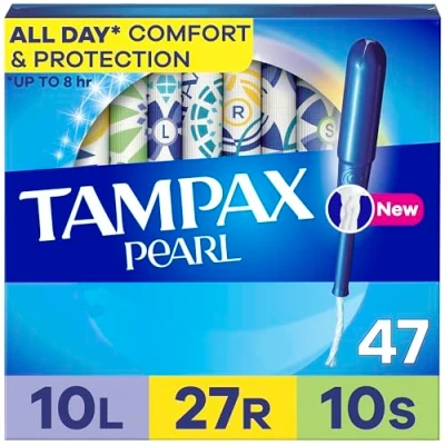 Afbeelding van Tampax Pearl Plastic tampons, multipack, licht/regular/super absorberend, geurloos, 50 stuks
