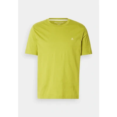 Afbeelding van Marc O&#039;Polo Short Sleeve LOGO Print Tshirt basic, Heren, Maat: Large, Vibrant green