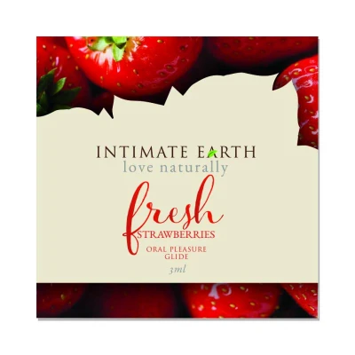 Afbeelding van Intimate Earth Natural Flavors Glide Verse Aardbeien Foil 3 ml