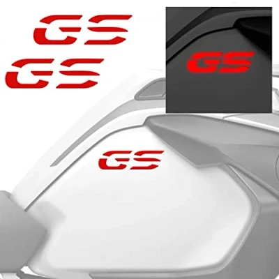 Afbeelding van 2 stickers compatibel met tankzijden motorfiets R 1200 1250 GS Adventure LC (reflecterend rood)