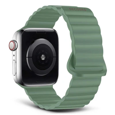 Afbeelding van Decoded Silicone Traction Loop Strap Lite Apple Watch 38/40/41mm Sage Leaf Green