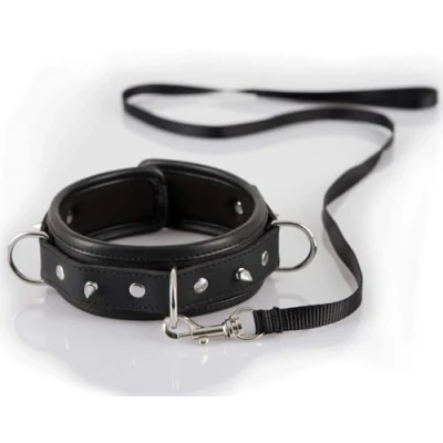 Afbeelding van Halsband met Spikes en Ketting