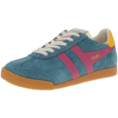 Afbeelding van Gola Elan Suede Damestrainers Pauw/Fuchsia