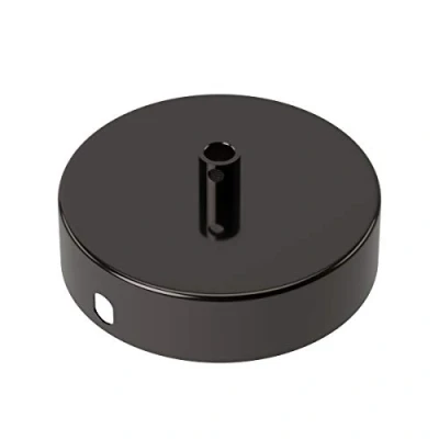 Afbeelding van Plafondkap Calex (Rond, 1 lamp, Glanzend parel zwart)