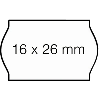 Afbeelding van Prijsetiket 16x26mm Open Data S14/Sato Judo afneembaar wit