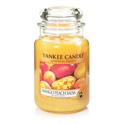 Afbeelding van Yankee Candle Mango Peach Salsa geurkaars Large Jar Tot 150 branduren